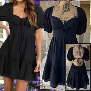 Princess Polly Britten Mini Dress Black Size 8 Sold-Out